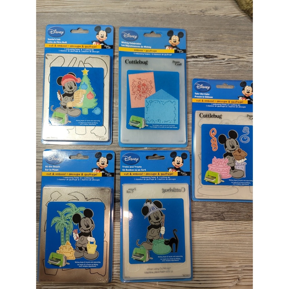 Provo Craft Lot of 5 Disney cutter santa list tricks and treats at the beach